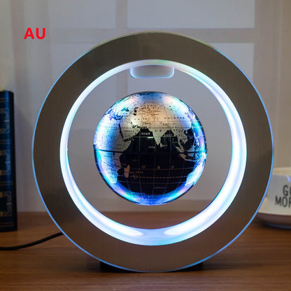 Round LED World Map Floating Globe - Magnetic Levitation Light