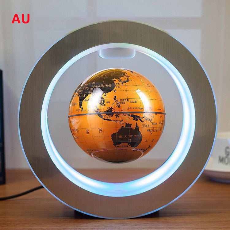 Round LED World Map Floating Globe - Magnetic Levitation Light