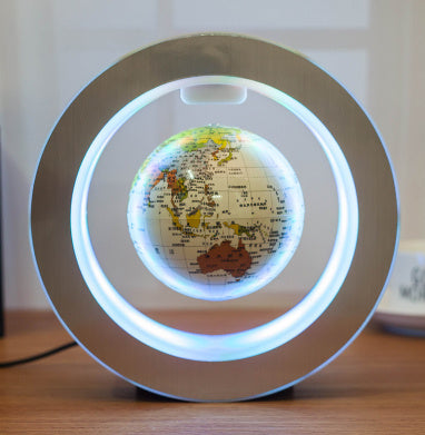 Round LED World Map Floating Globe - Magnetic Levitation Light