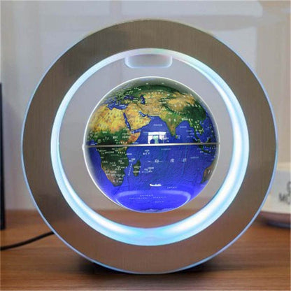 Round LED World Map Floating Globe - Magnetic Levitation Light